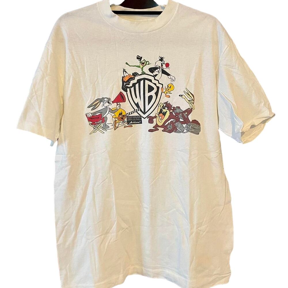 Vintage 90s Looney Tunes Cast Warner Bros 1995 Single Stitch Shirt Adult Large
